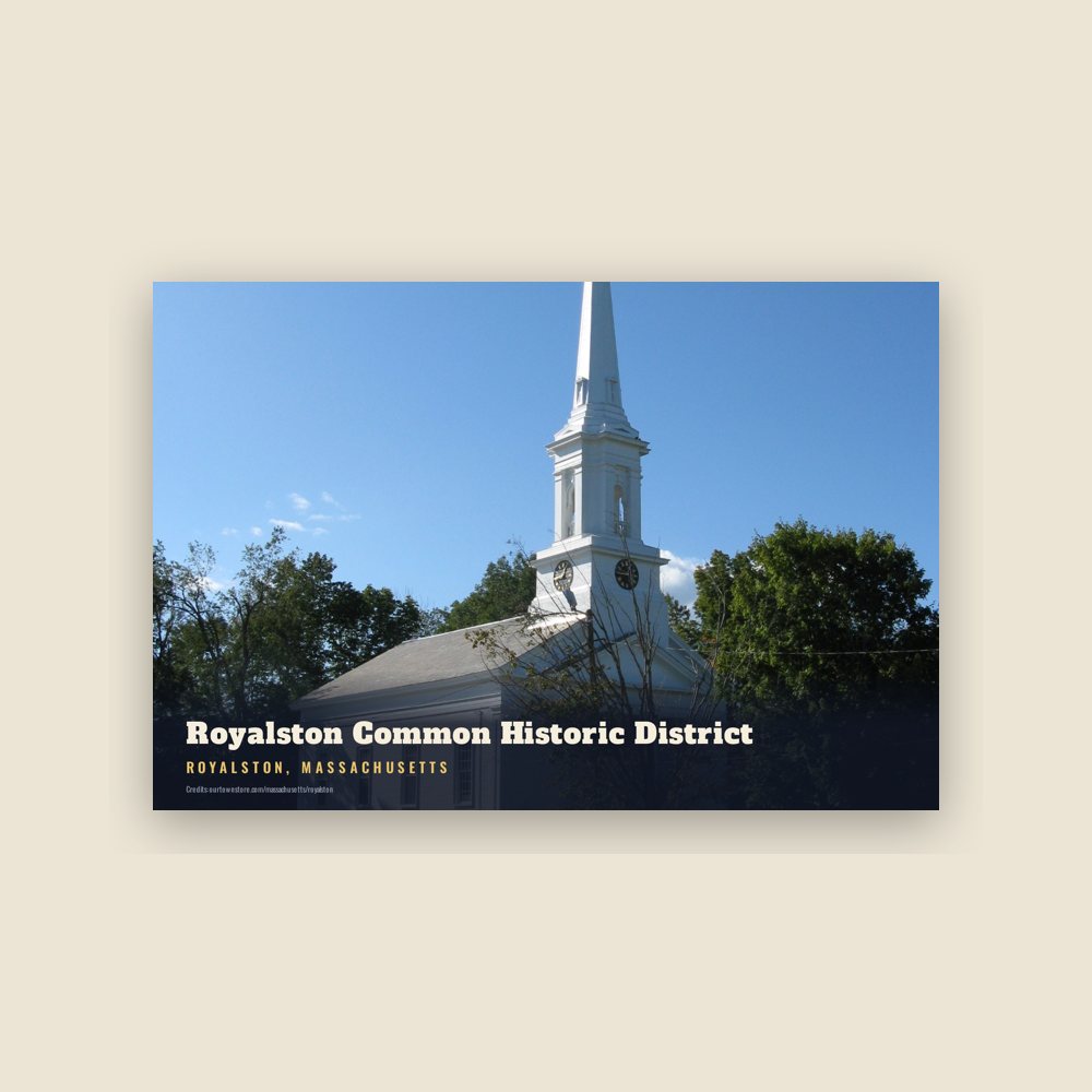 Royalston Royalston Common Historic District Postcard