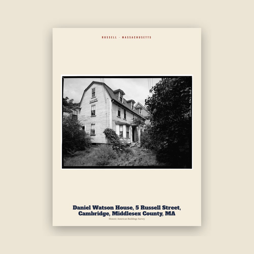 Russell Daniel Watson House, 5 Russell Street, Cambridge, Middlesex County, MA Archive Print