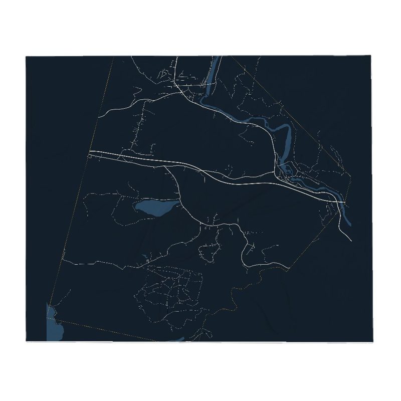 Russell Street Map Throw Blanket