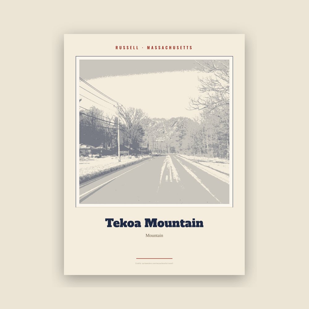 Russell Tekoa Mountain Landmark Print