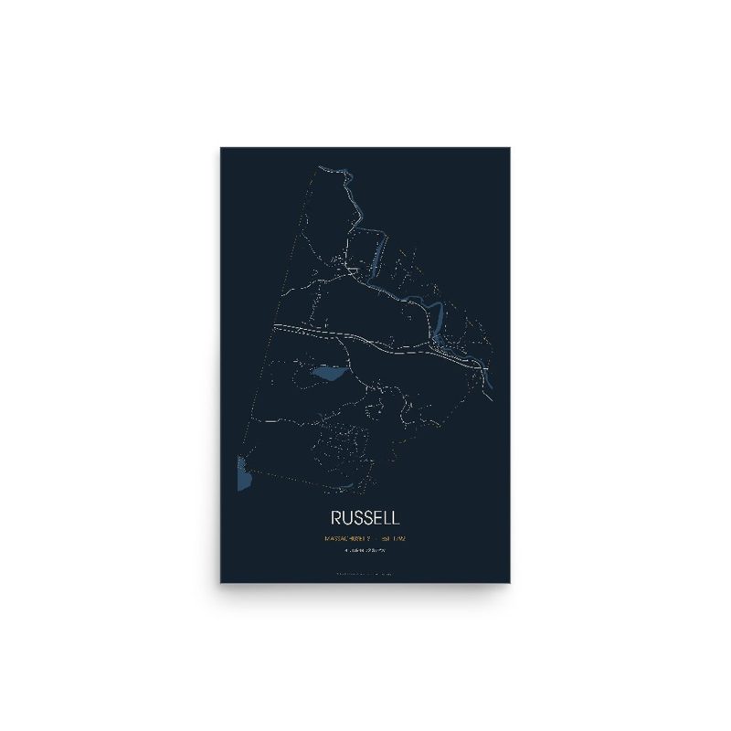 Russell Street Map Poster · Midnight