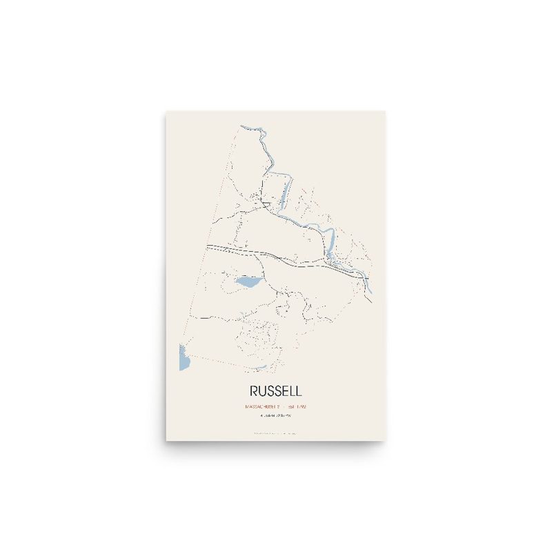 Russell Street Map Poster · Linen