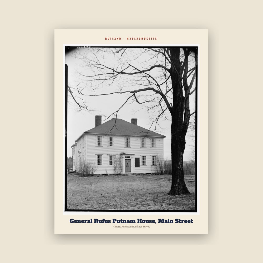 Rutland General Rufus Putnam House, Main Street Archive Print