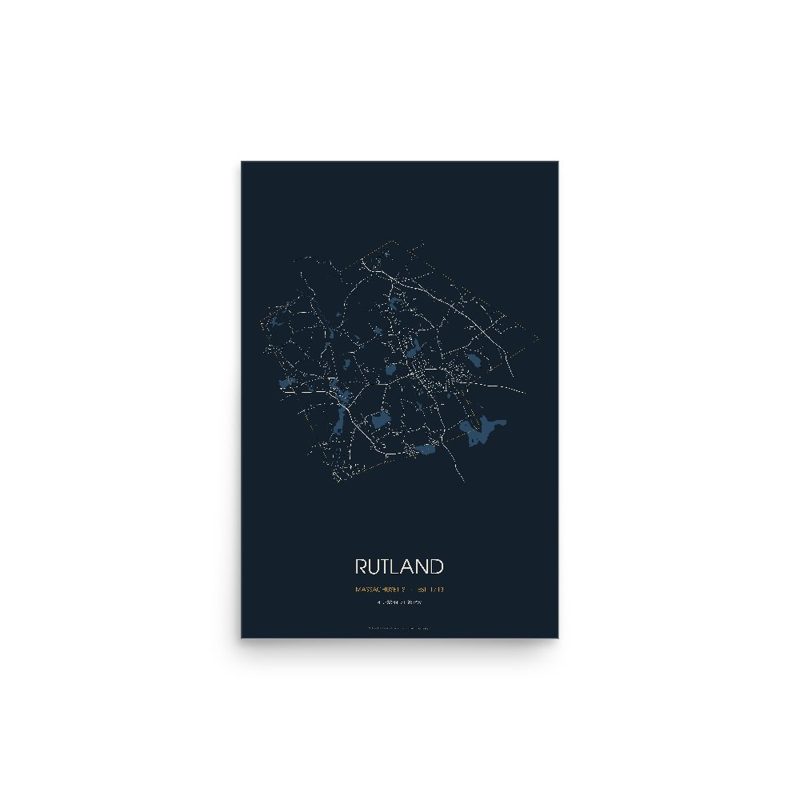 Rutland Street Map Poster · Midnight