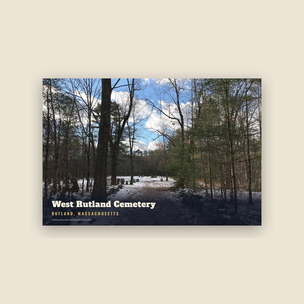Rutland West Rutland Cemetery Postcard