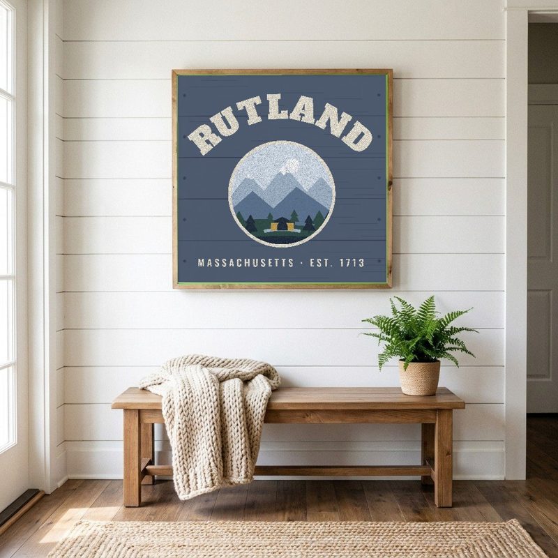 Rutland Hometown Wood Sign