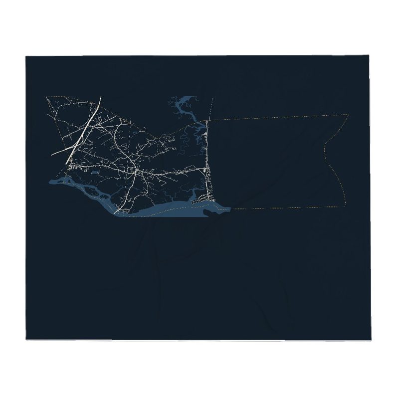 Salisbury Street Map Throw Blanket