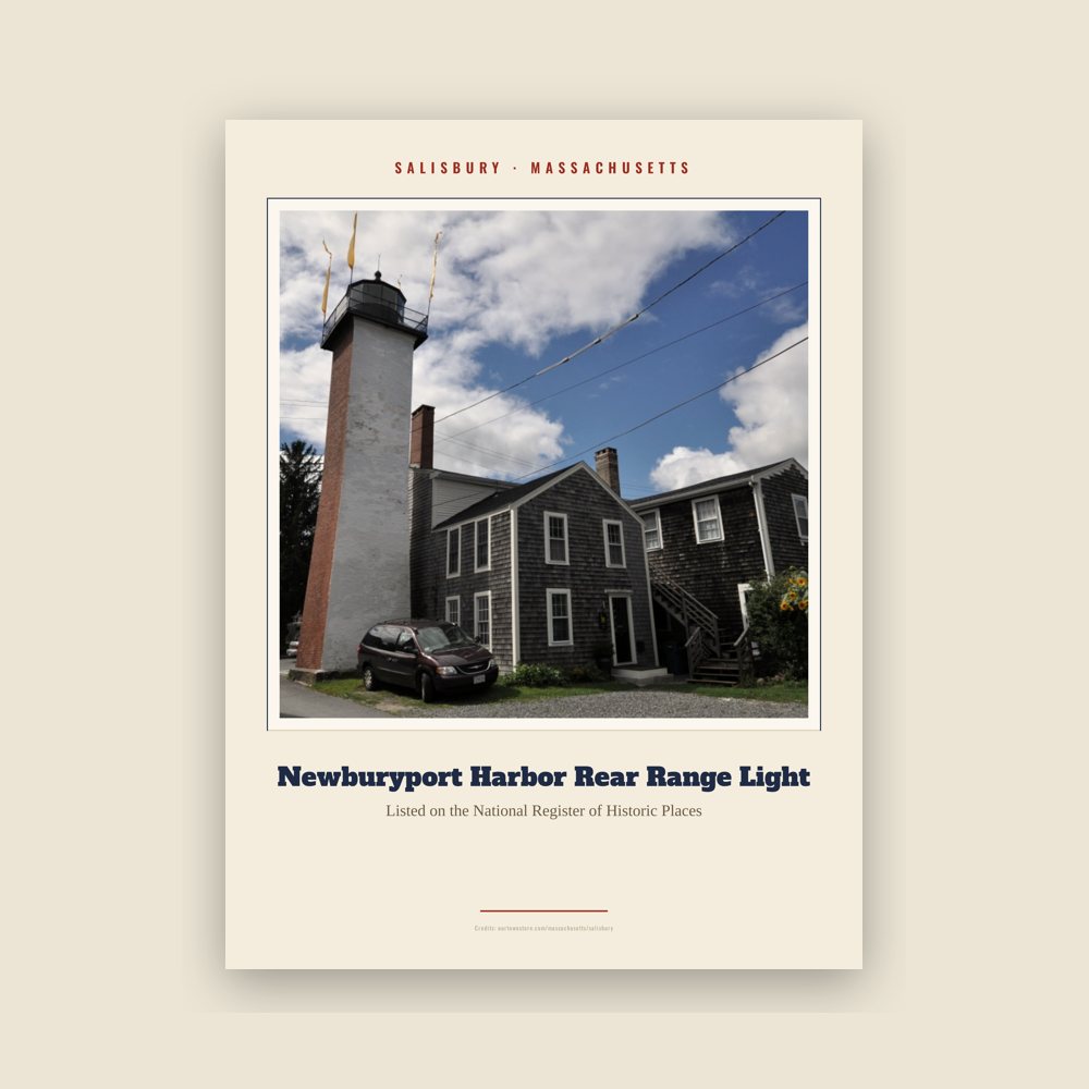 Salisbury Newburyport Harbor Rear Range Light Landmark Print