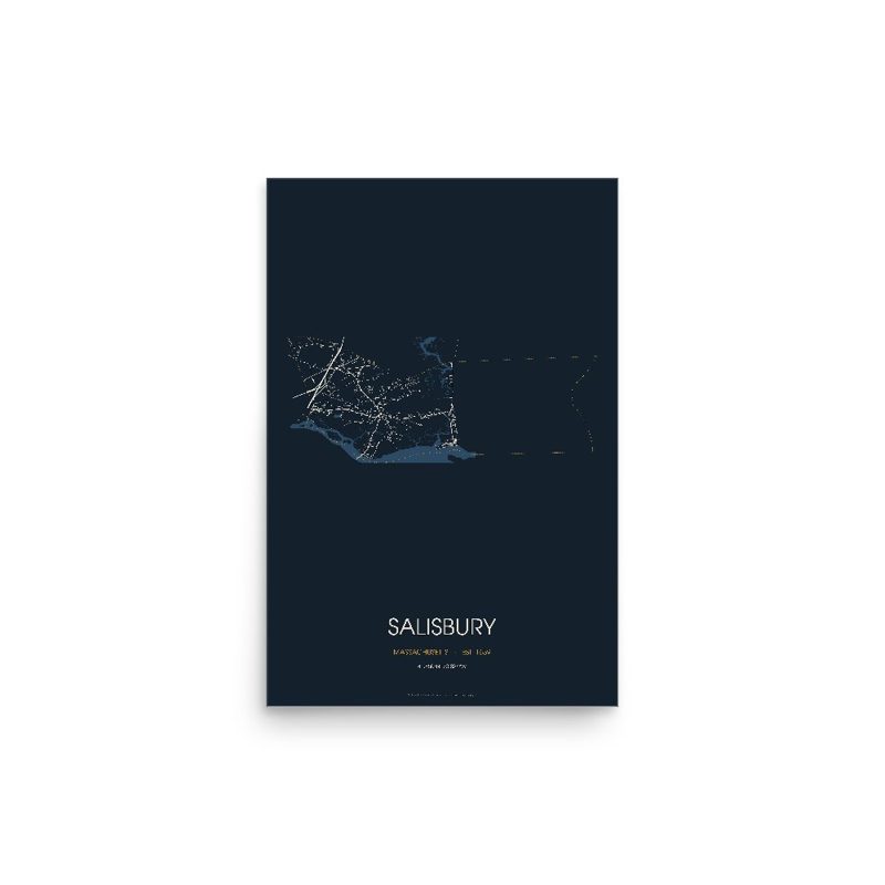 Salisbury Street Map Poster · Midnight