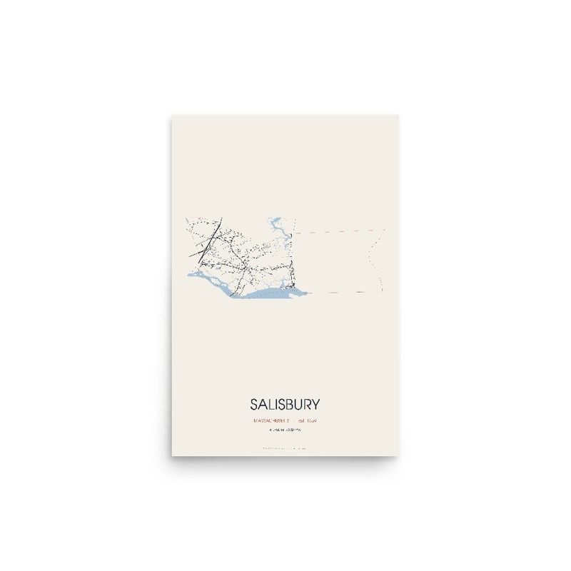 Salisbury Street Map Poster · Linen