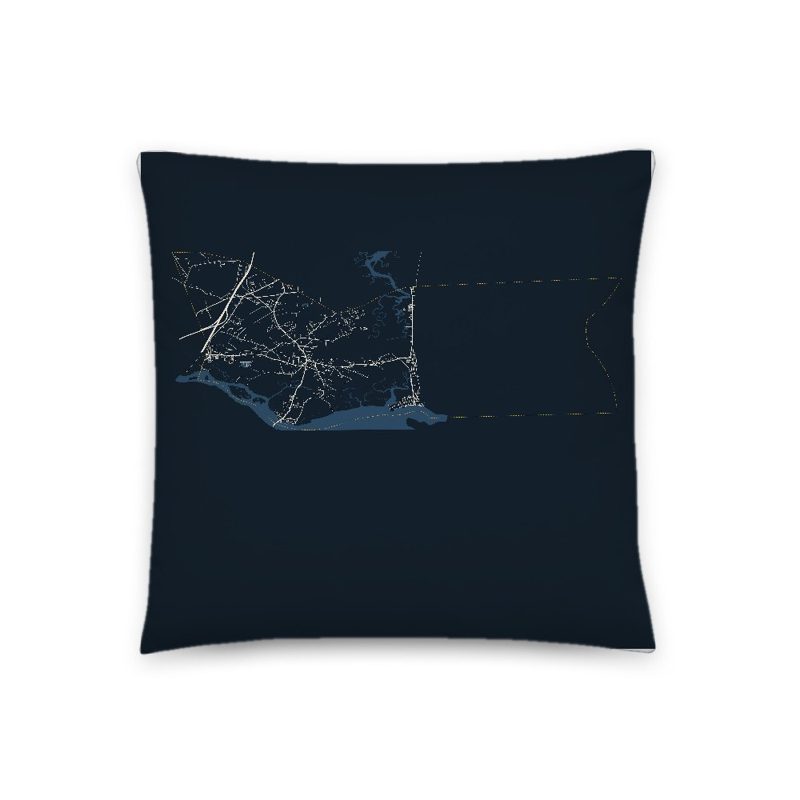 Salisbury Map Throw Pillow