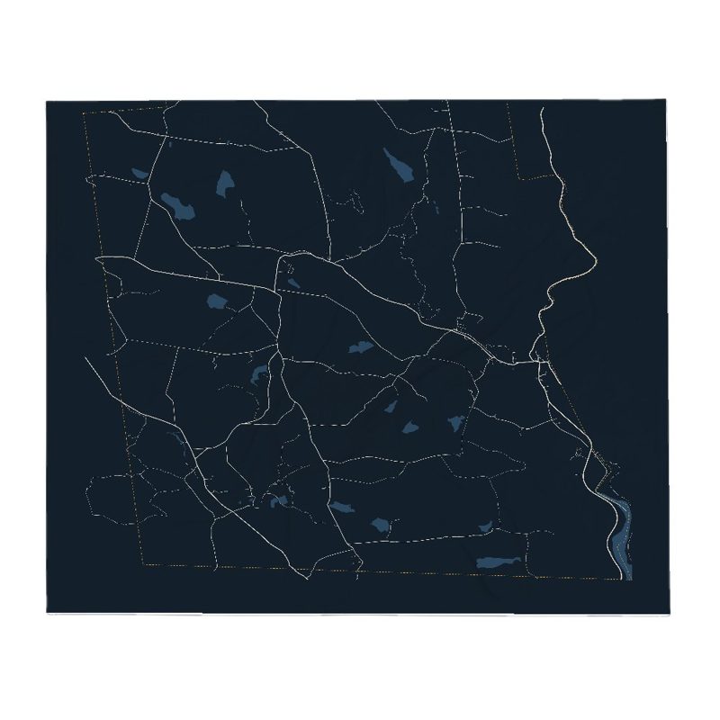 Sandisfield Street Map Throw Blanket
