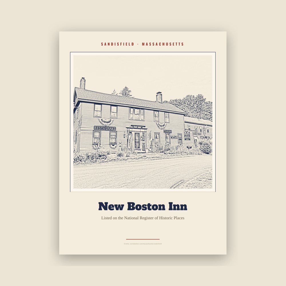 Sandisfield New Boston Inn Landmark Print