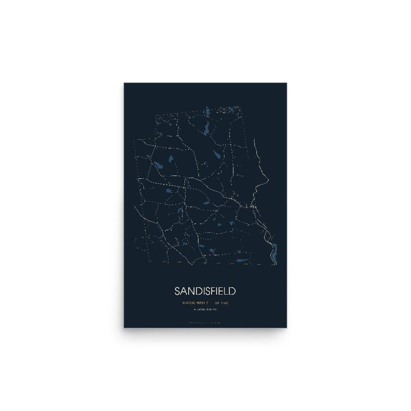 Sandisfield Street Map Poster · Midnight