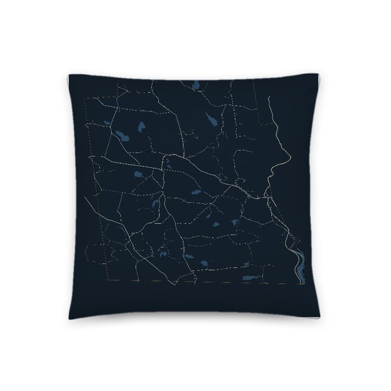 Sandisfield Map Throw Pillow