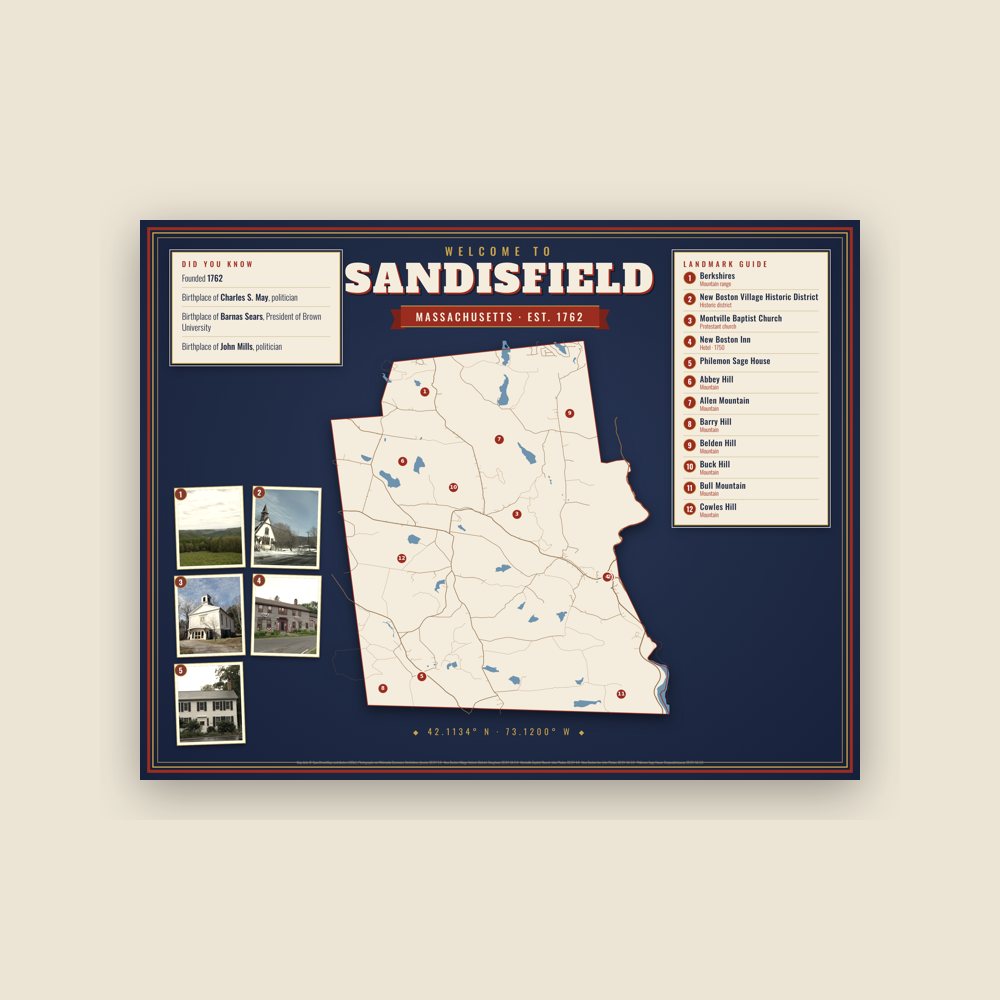 Sandisfield Map Placemat