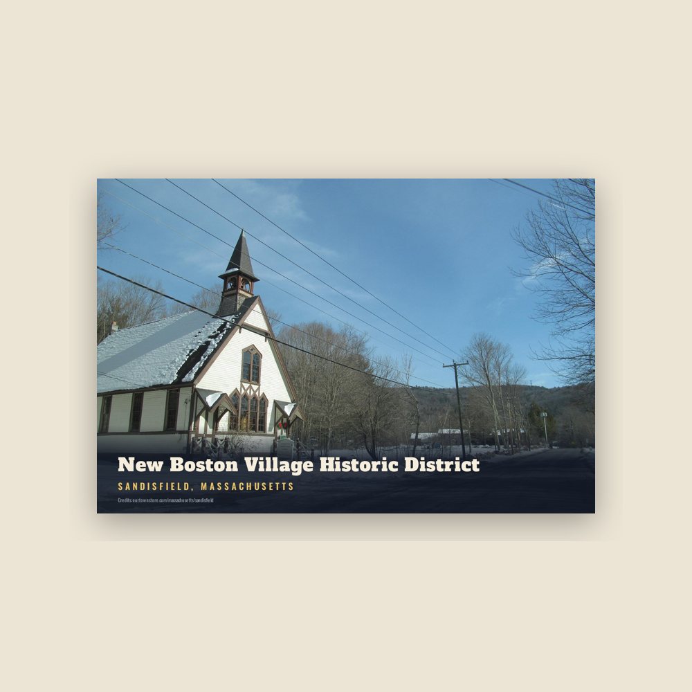 Sandisfield New Boston Village Historic District Postcard