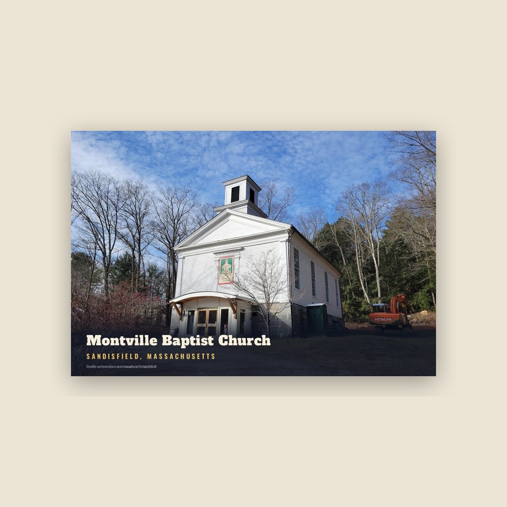 Sandisfield Montville Baptist Church Postcard