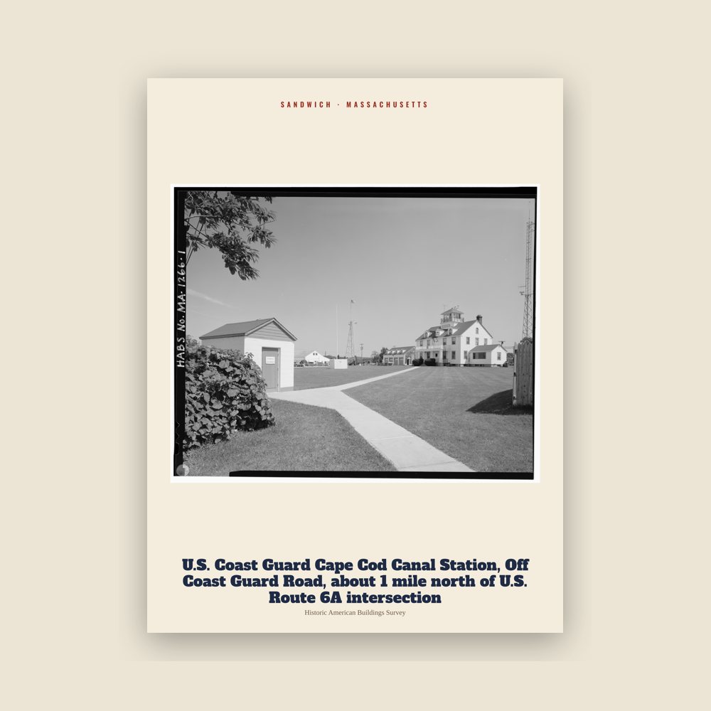 Sandwich U.S. Coast Guard Cape Cod Canal Station, Off Coast Guard Road, about 1 mile north of U.S. Route 6A intersection Archive Print