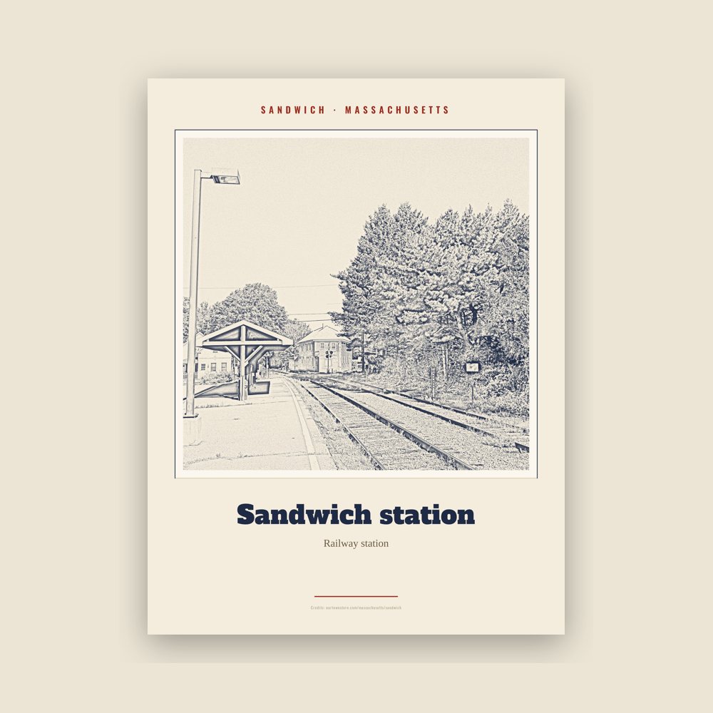 Sandwich Sandwich station Landmark Print