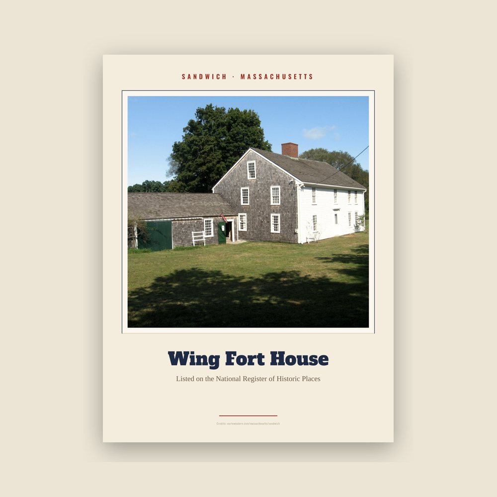 Sandwich Wing Fort House Landmark Print