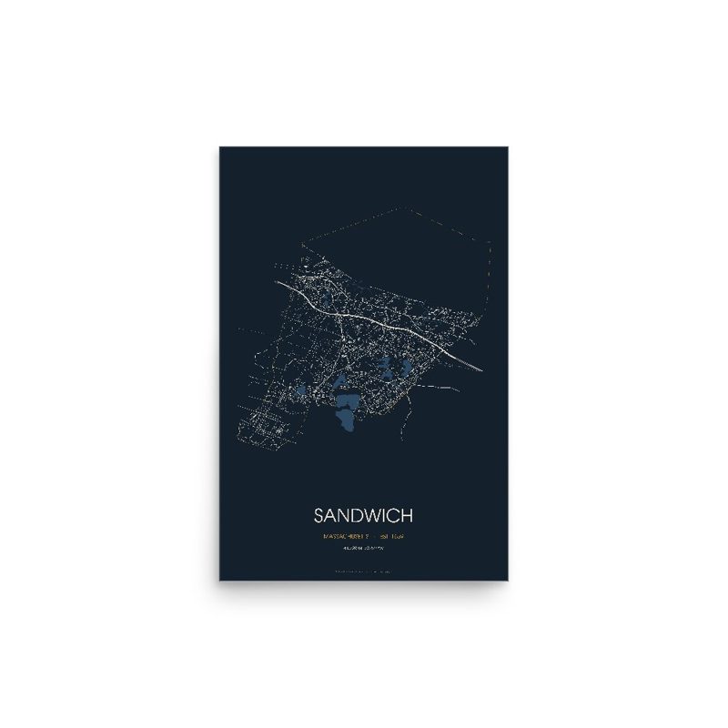 Sandwich Street Map Poster · Midnight