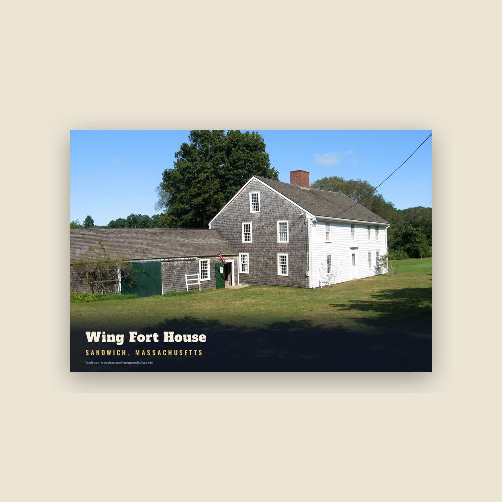 Sandwich Wing Fort House Postcard