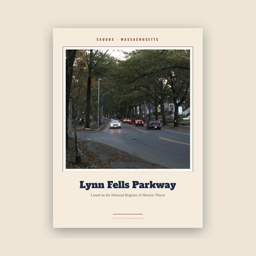 Saugus Lynn Fells Parkway Landmark Print