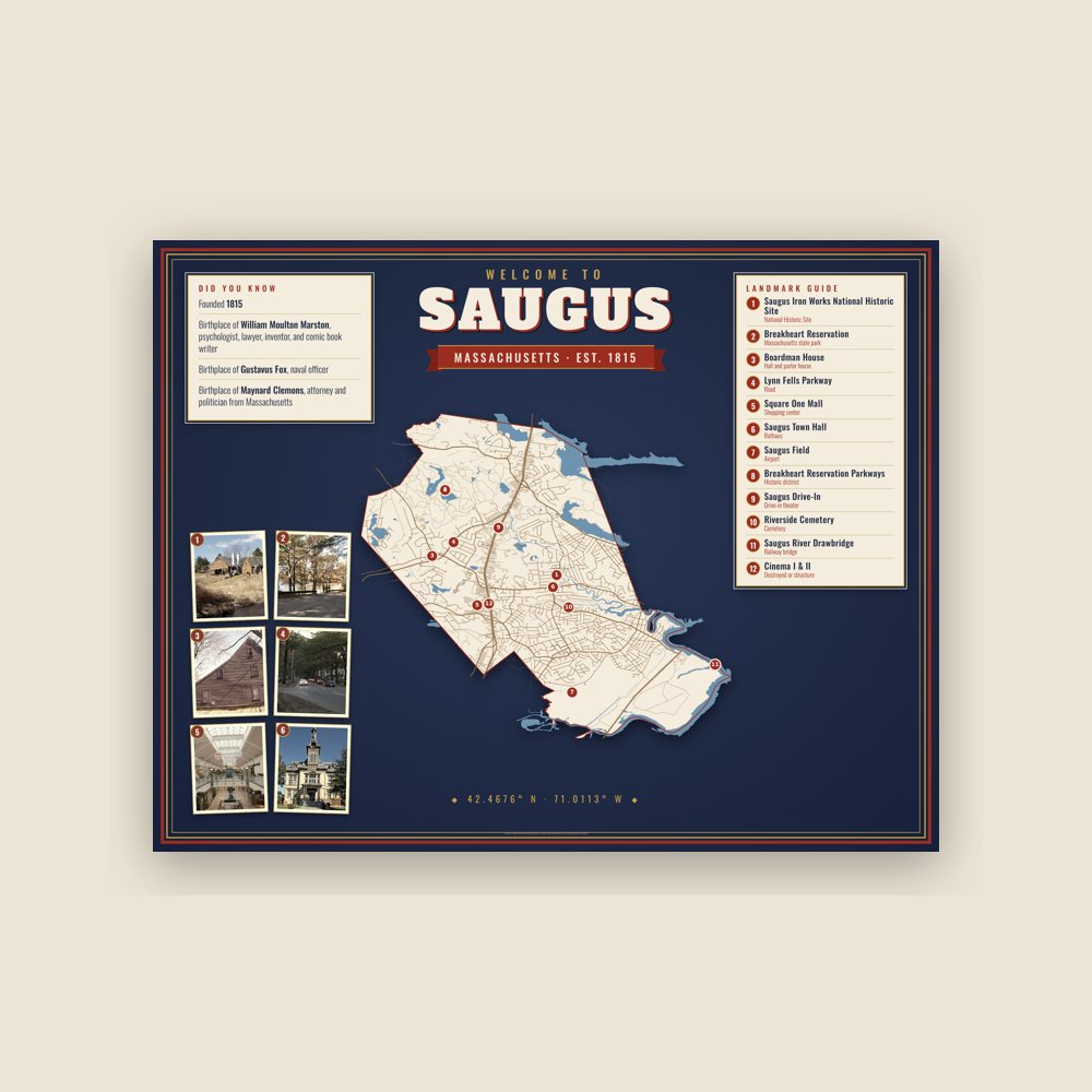 Saugus Map Placemat
