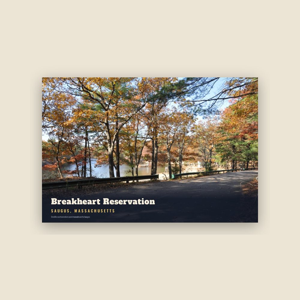 Saugus Breakheart Reservation Postcard