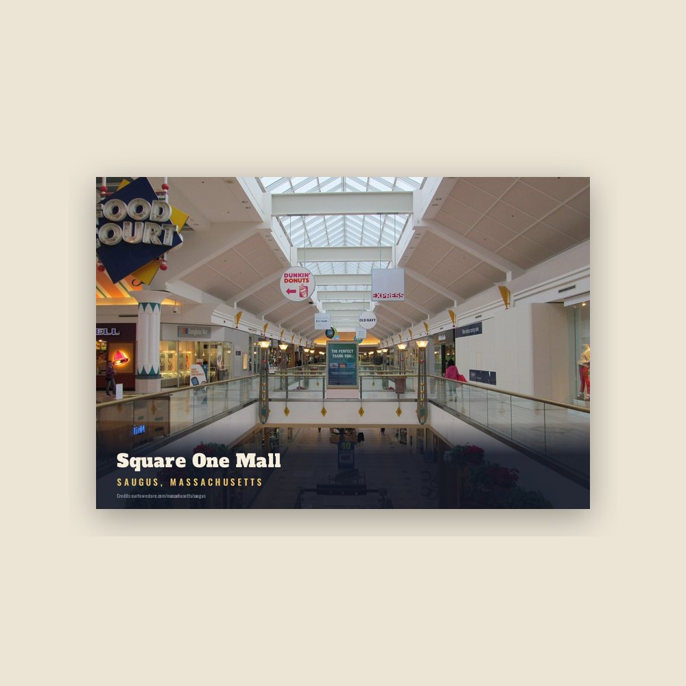 Saugus Square One Mall Postcard