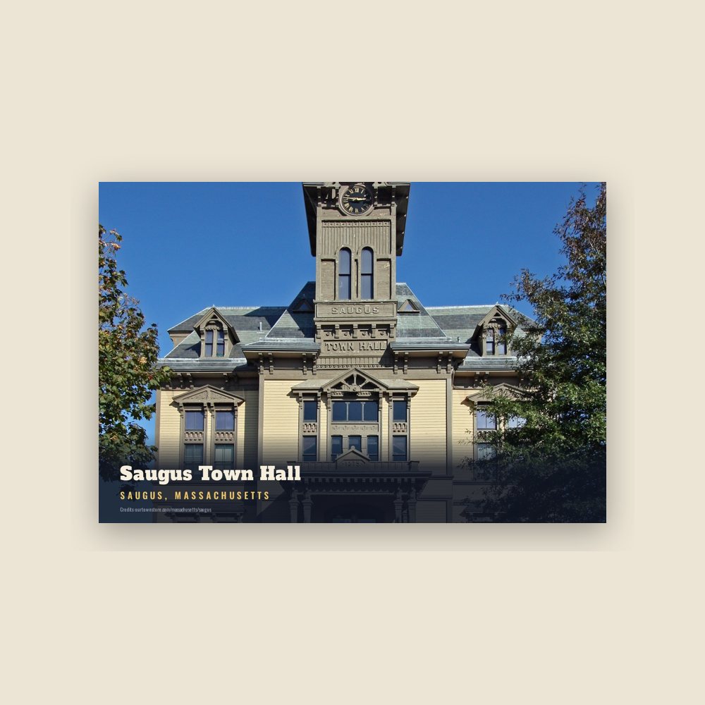 Saugus Saugus Town Hall Postcard