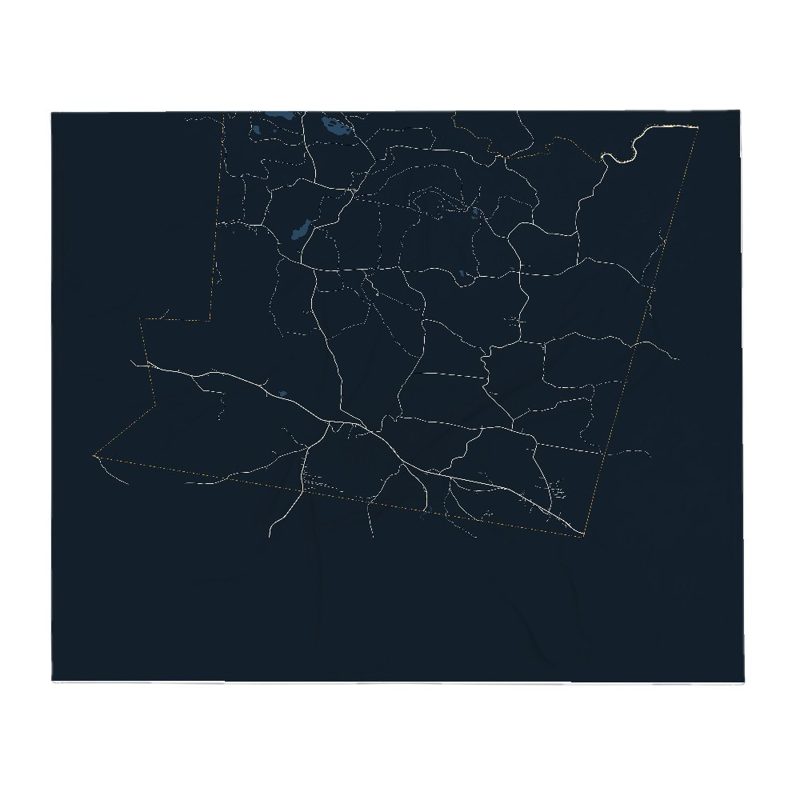 Savoy Street Map Throw Blanket