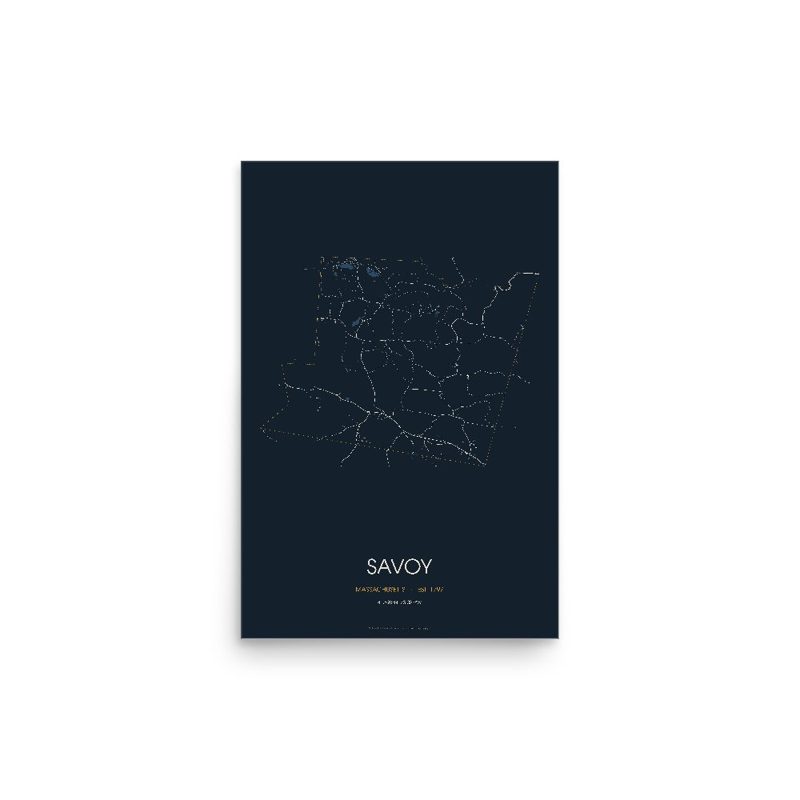Savoy Street Map Poster · Midnight