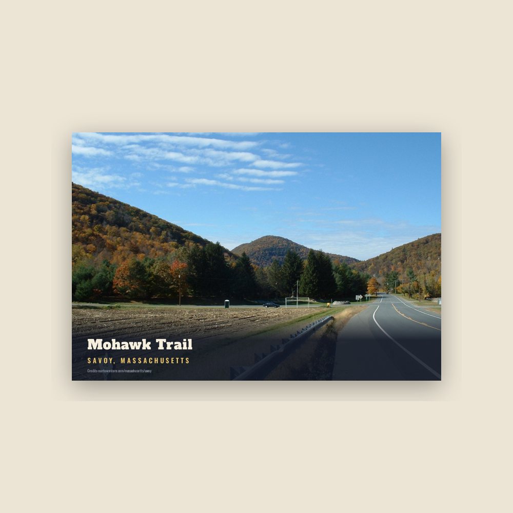 Savoy Mohawk Trail Postcard