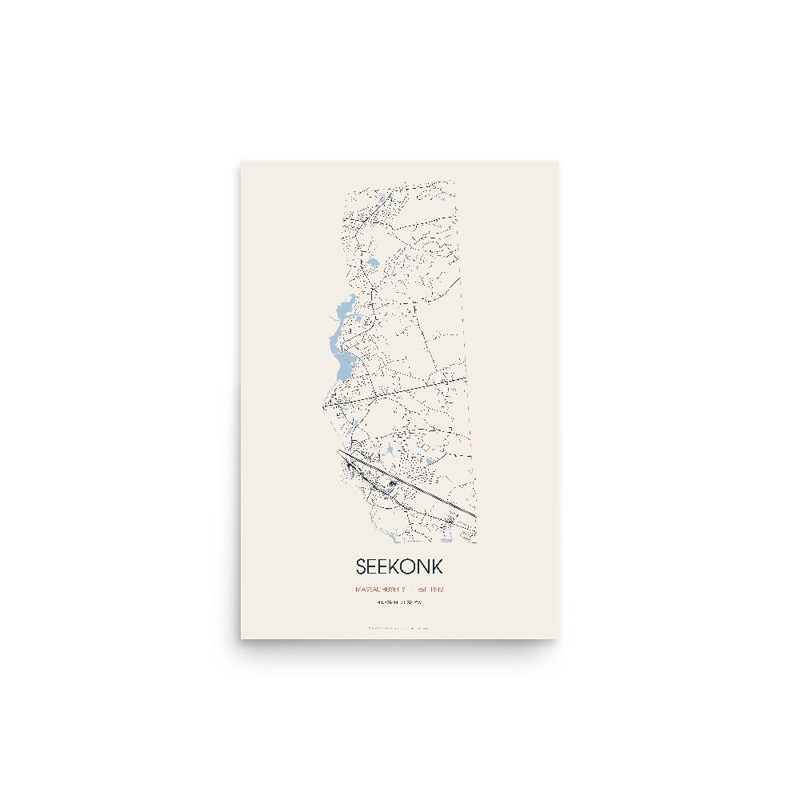 Seekonk Street Map Poster · Linen