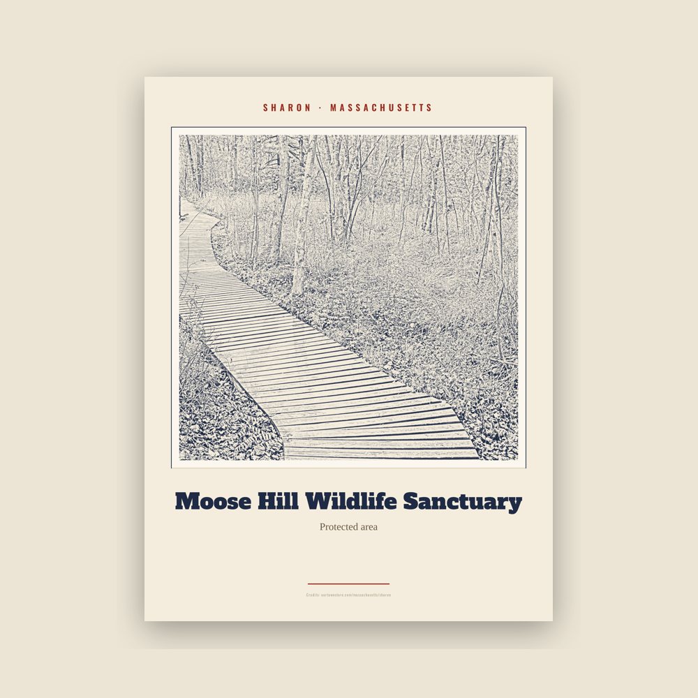 Sharon Moose Hill Wildlife Sanctuary Landmark Print