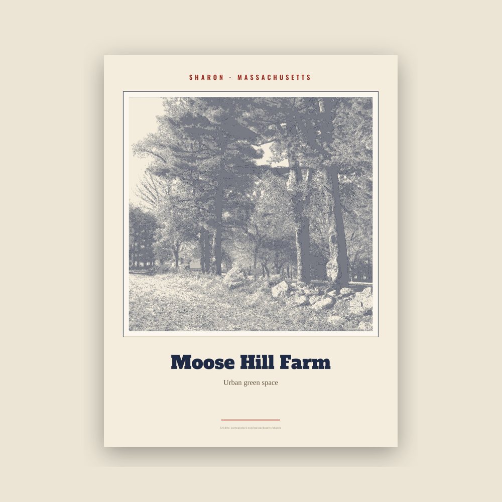 Sharon Moose Hill Farm Landmark Print