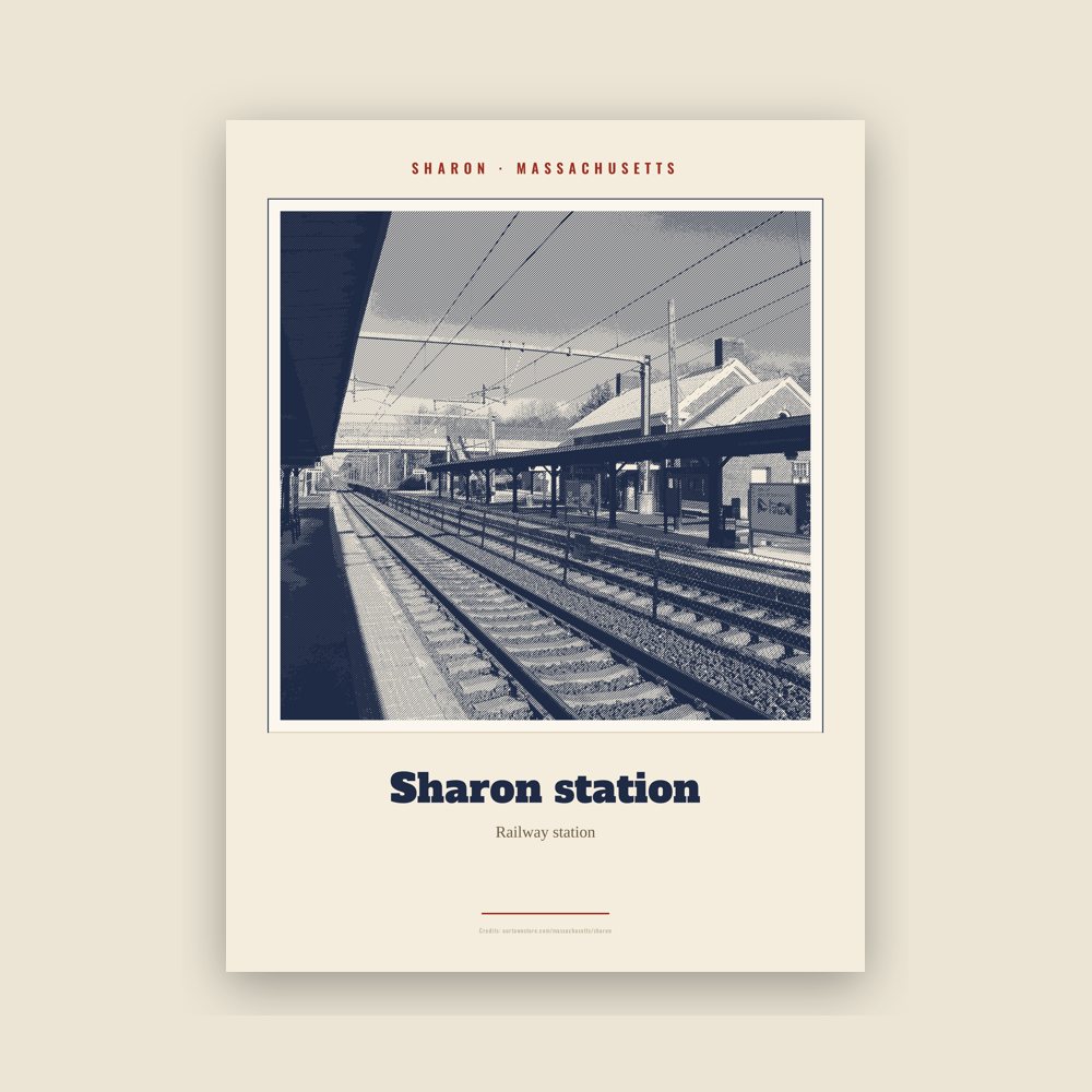Sharon Sharon station Landmark Print