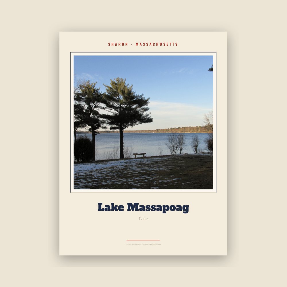 Sharon Lake Massapoag Landmark Print