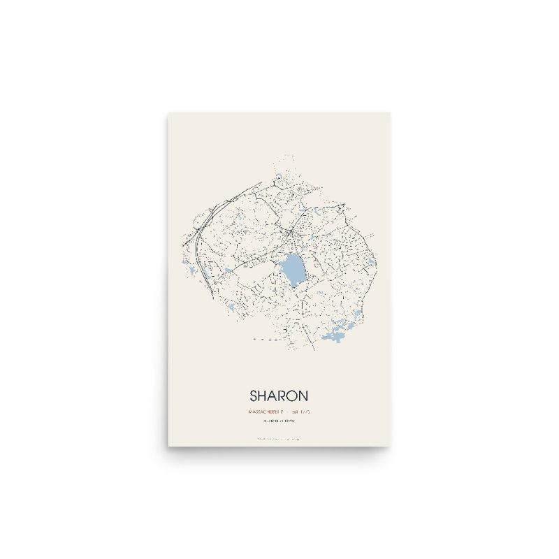 Sharon Street Map Poster · Linen