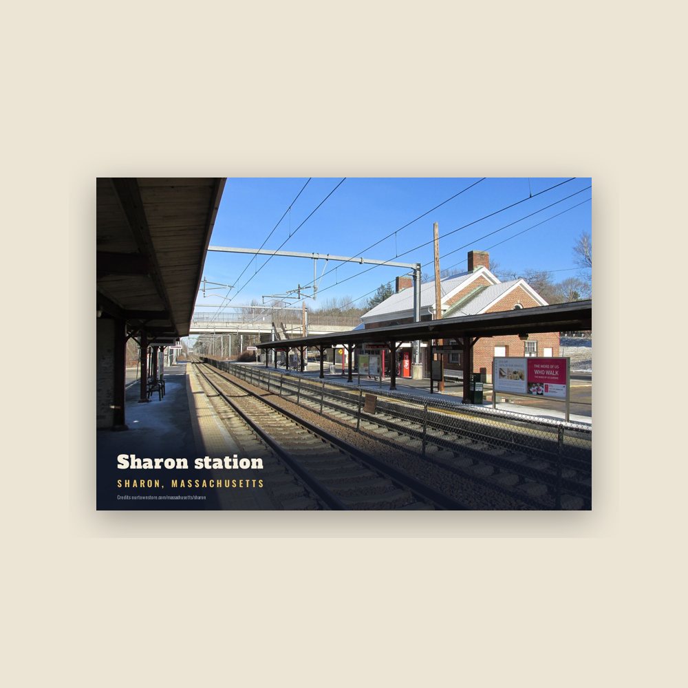 Sharon Sharon station Postcard