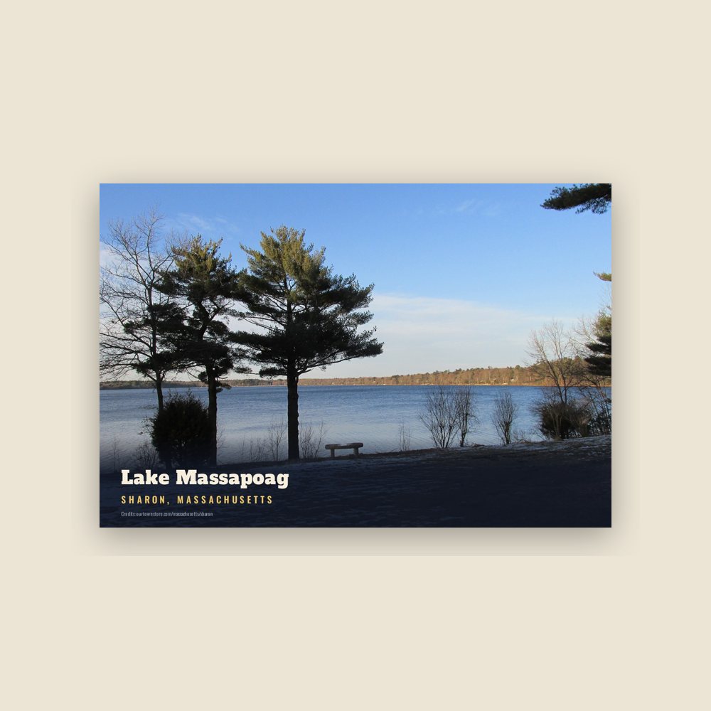 Sharon Lake Massapoag Postcard
