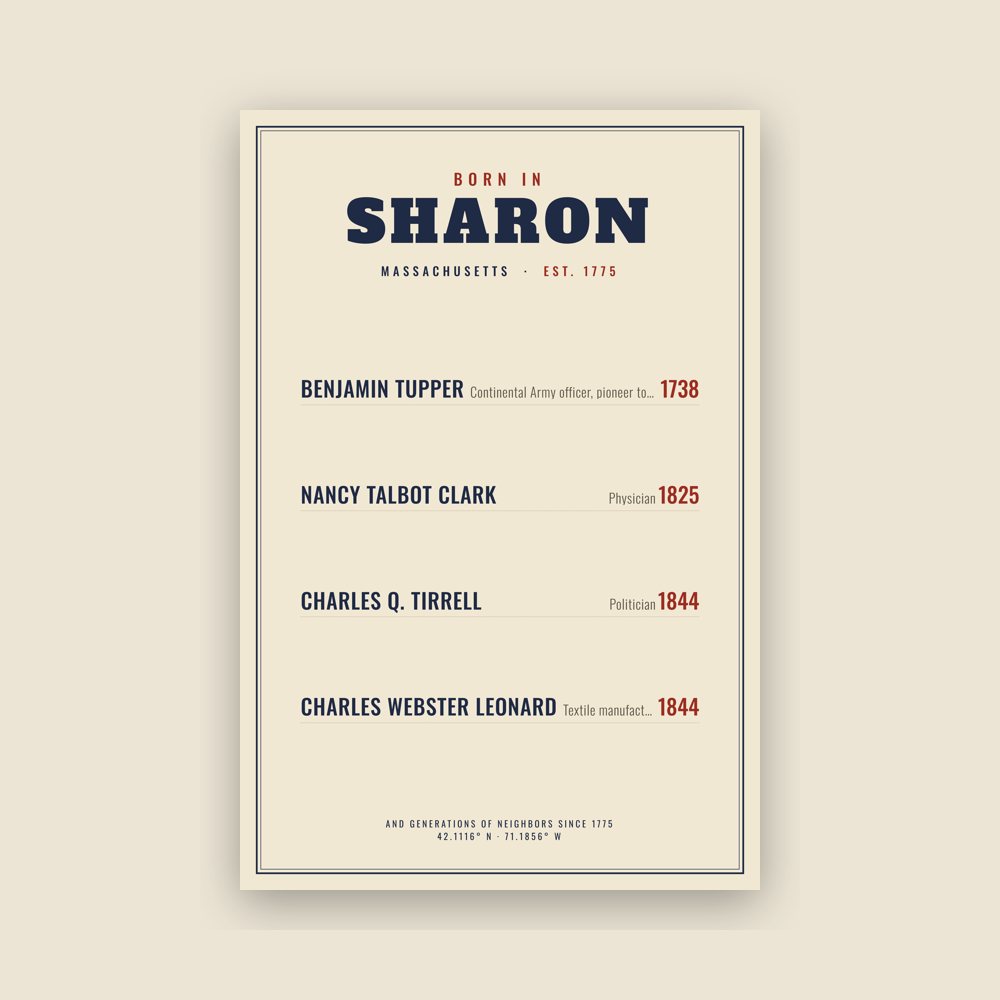 Sharon “Born In” Poster