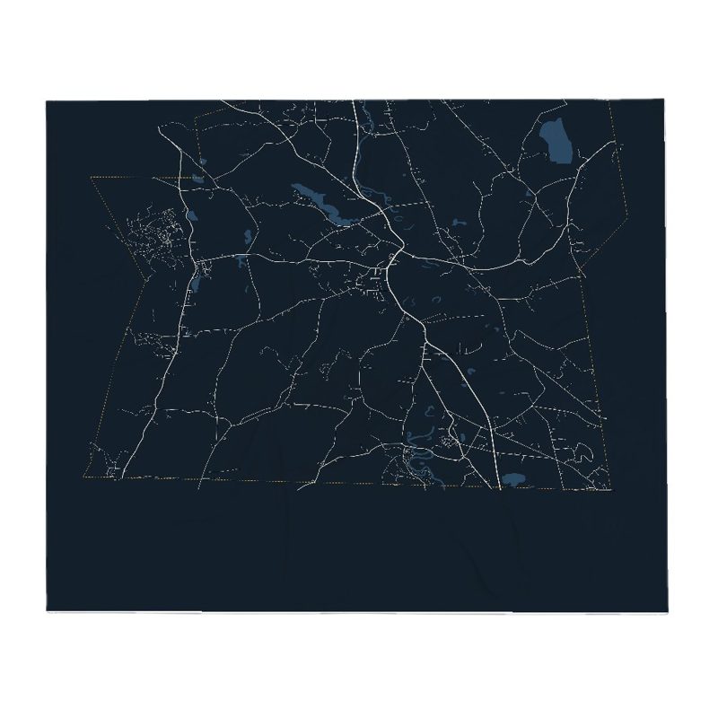 Sheffield Street Map Throw Blanket