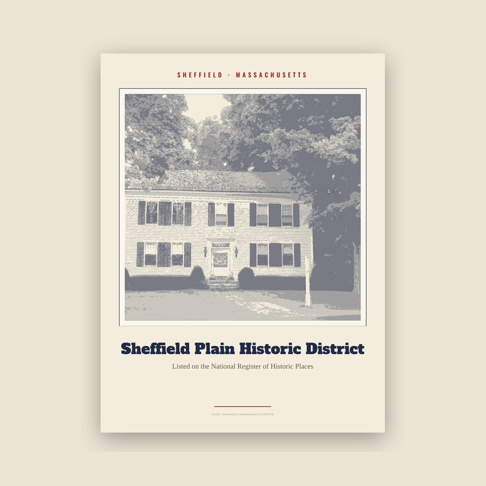 Sheffield Sheffield Plain Historic District Landmark Print