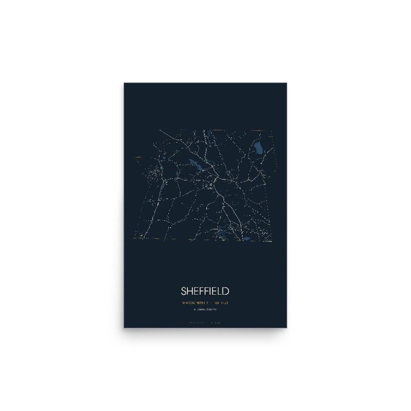 Sheffield Street Map Poster · Midnight