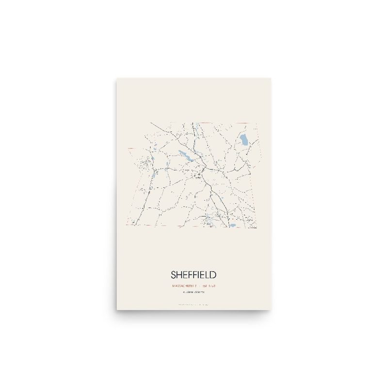 Sheffield Street Map Poster · Linen