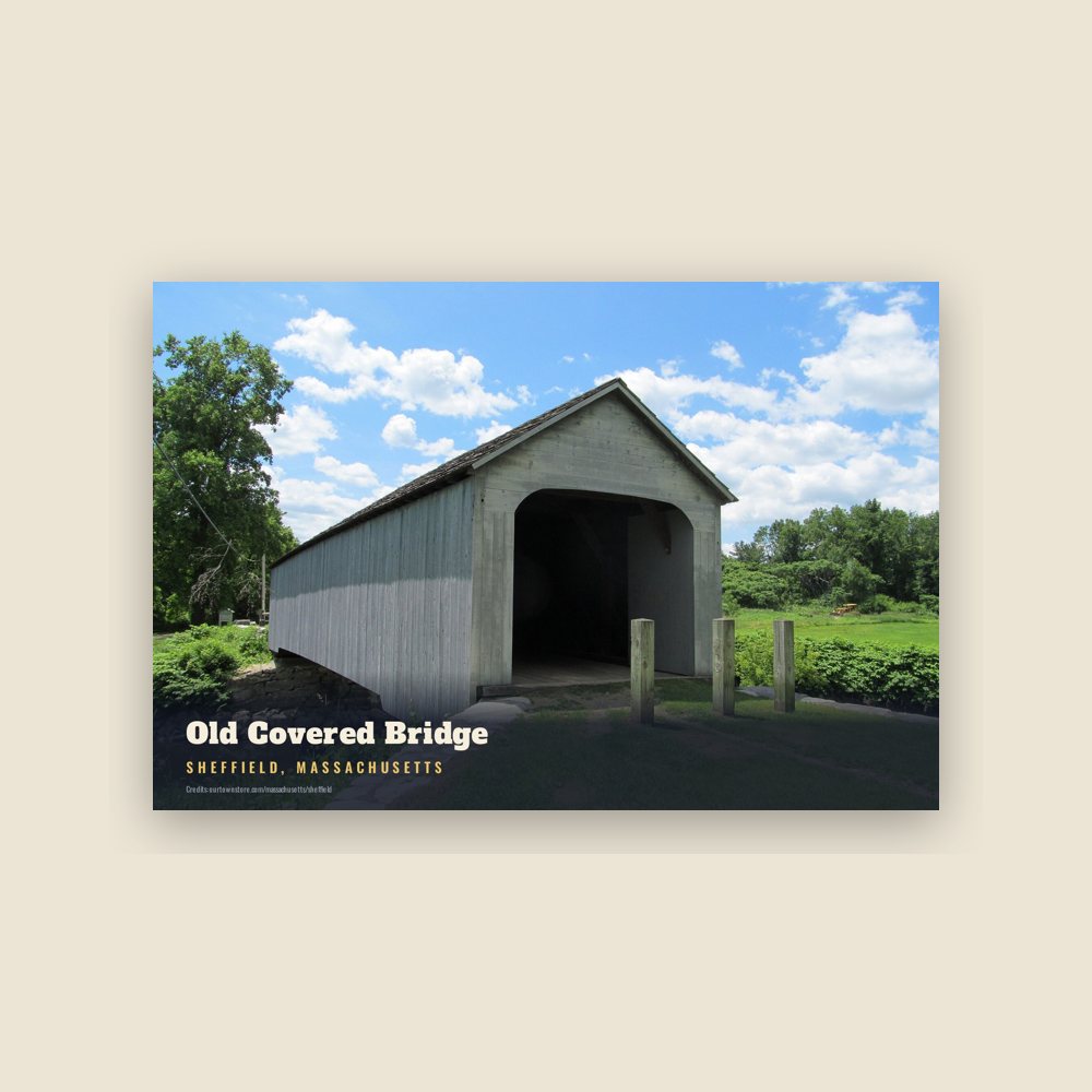 Sheffield Old Covered Bridge Postcard