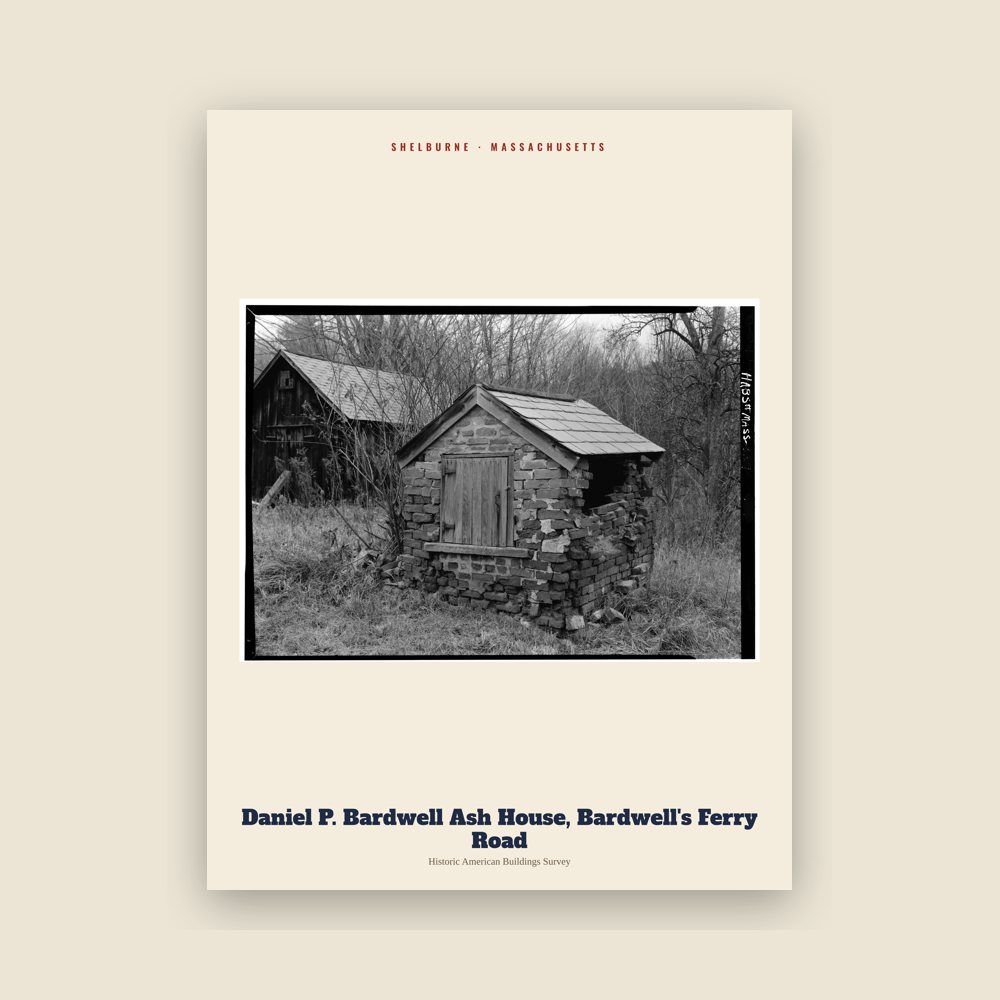Shelburne Daniel P. Bardwell Ash House, Bardwell's Ferry Road Archive Print